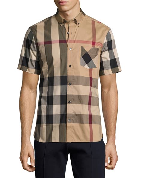 mens charcoal burberry shirt|neiman marcus Burberry shirts.